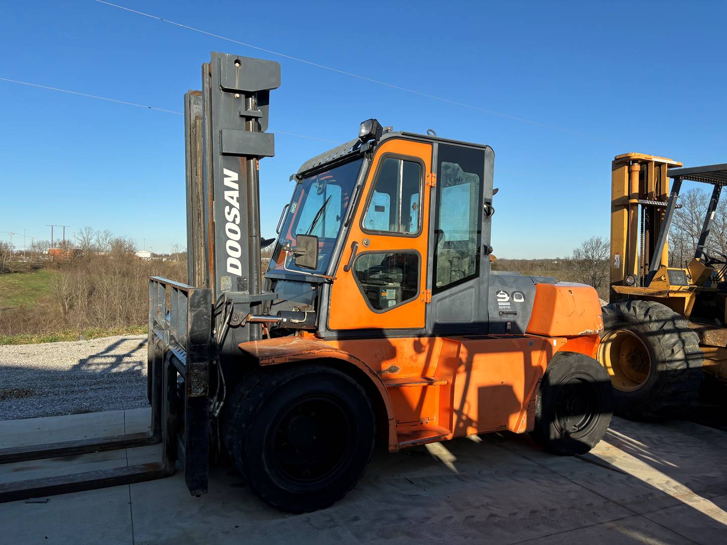 A wide selection of Doosan Forklifts with 430 in stock and available for  immediate and local delivery