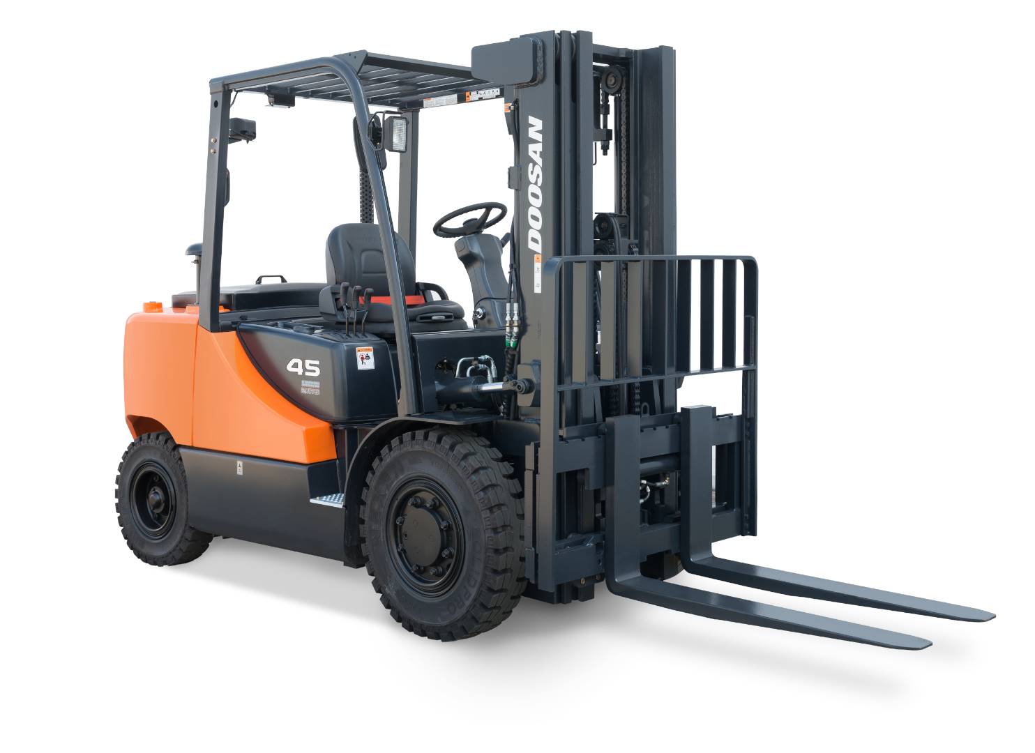 Diesel Doosan D45S-7 Pneumatic Tire 4 Wheel Sit Down