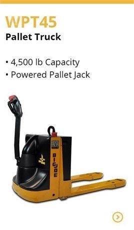 2013 Electric Big Joe WPT45 Electric Walkie Pallet Jack