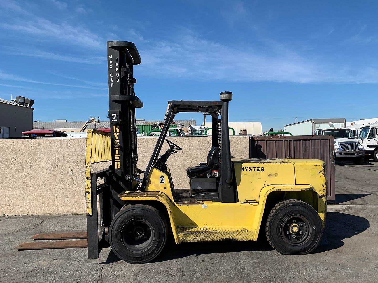 2001 Diesel Hyster H155xl Pneumatic Tire 4 Wheel Sit Down