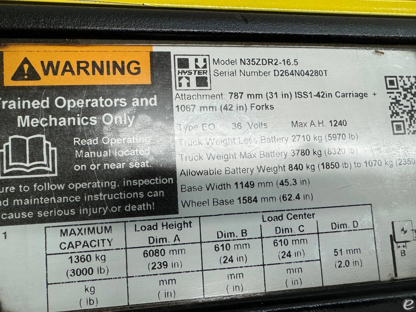 2019 Hyster N35ZDR2