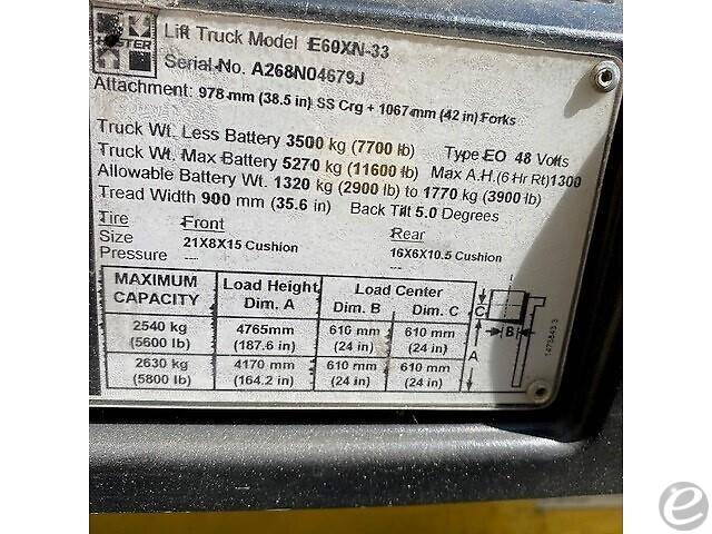 2011 Hyster E60XN