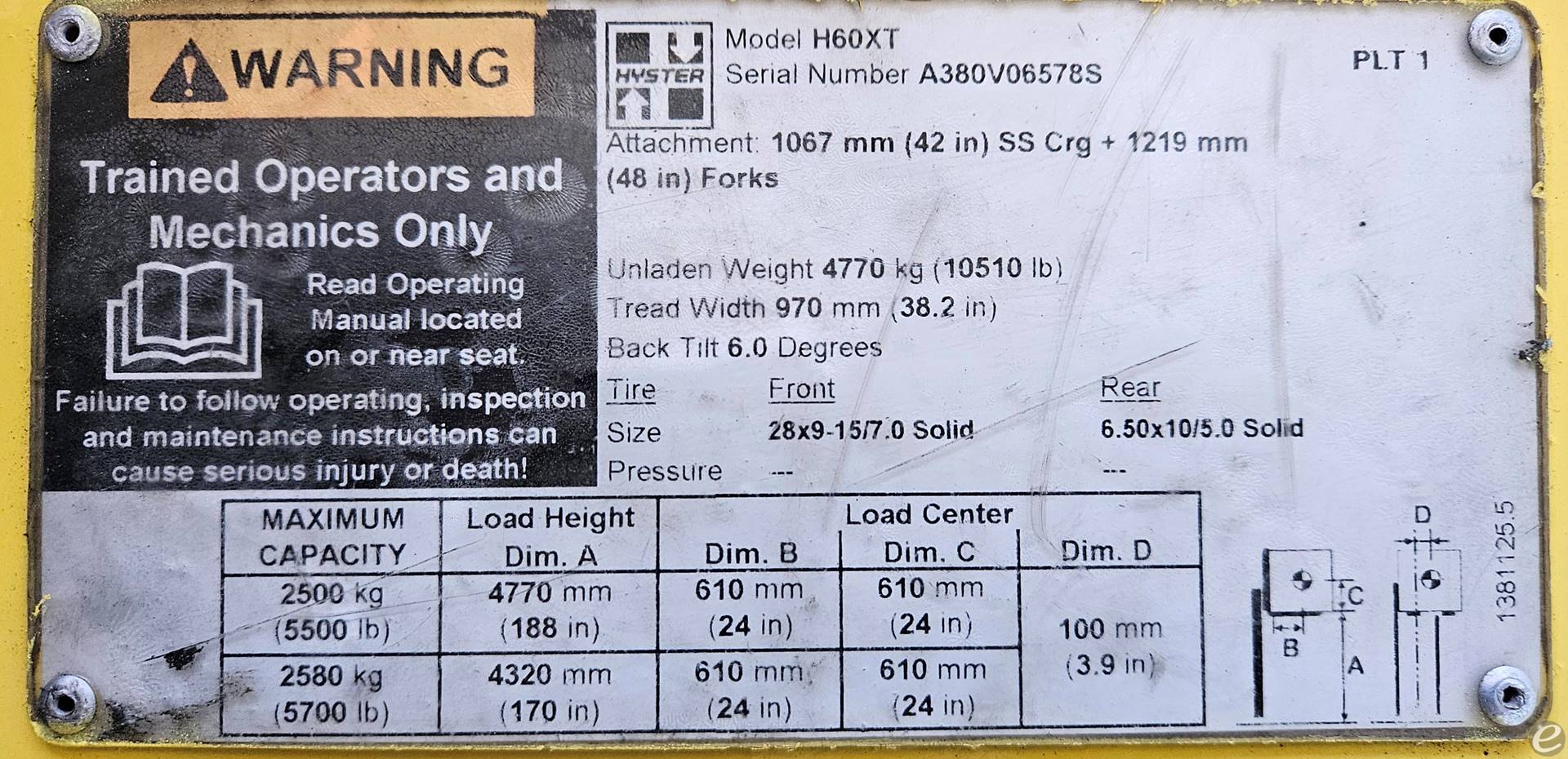 2018 Hyster H60XT