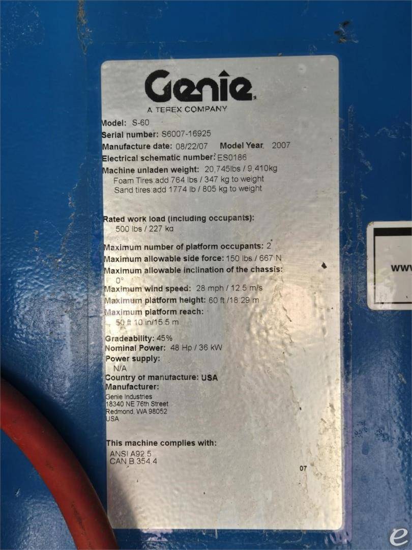 2007 Genie S60