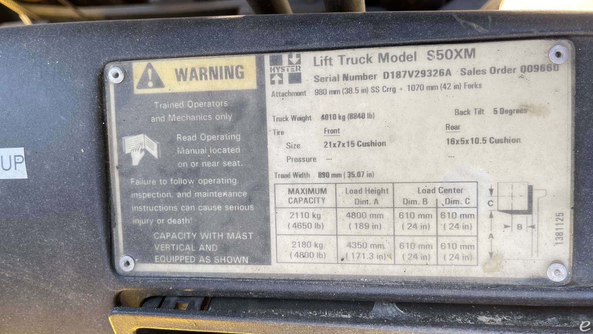 2003 Hyster S50XM