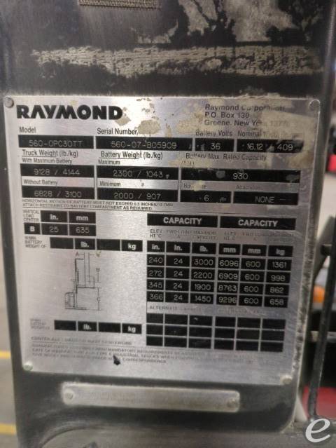 2007 Raymond 560-OPC30TT