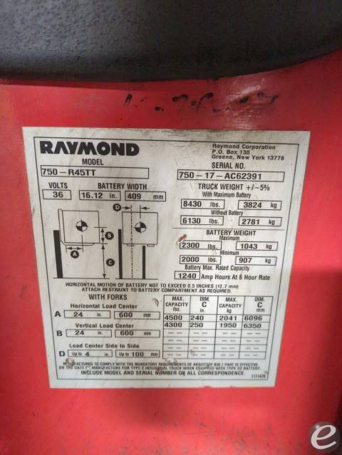 2017 Raymond 750-R45TT