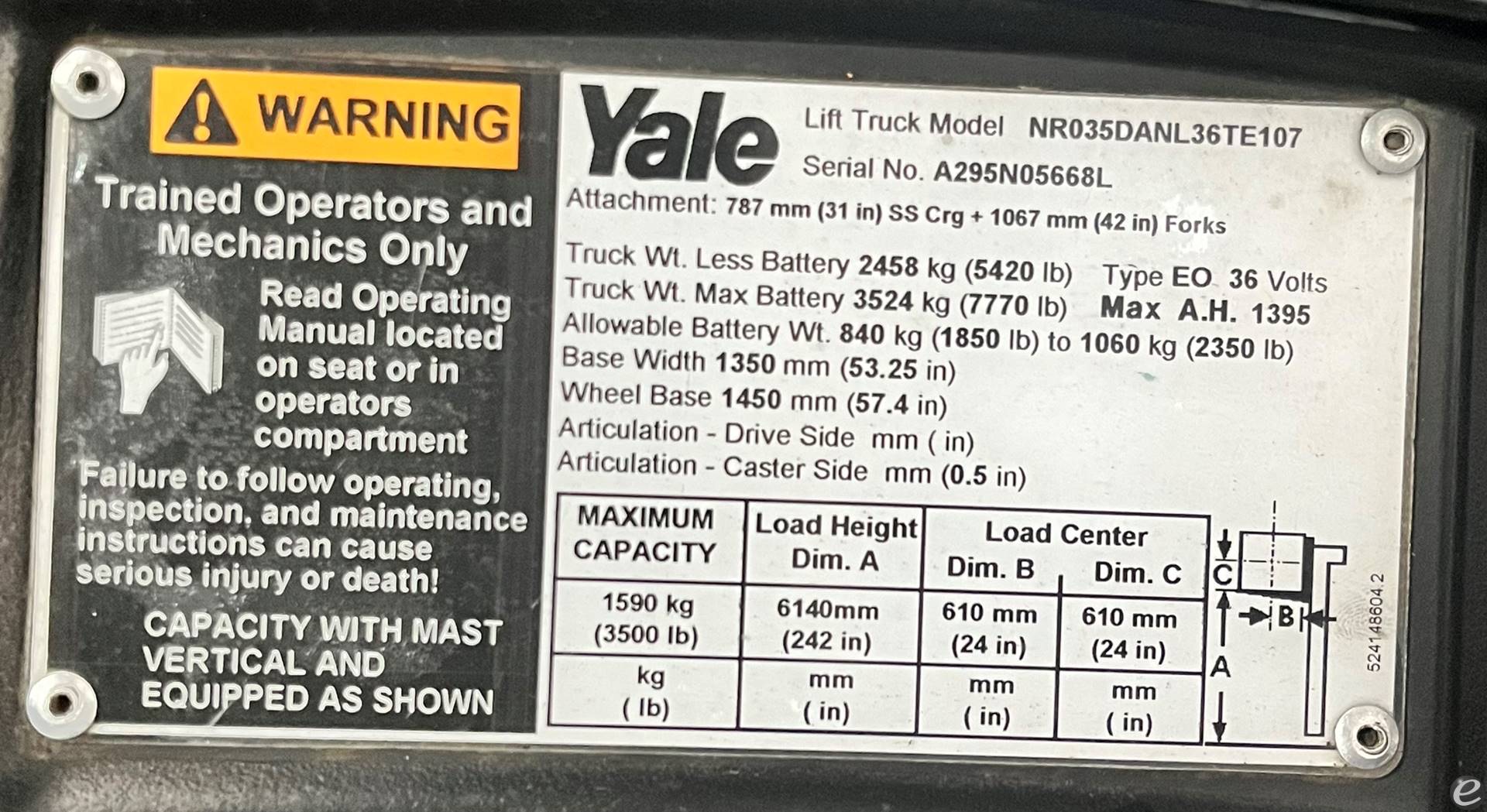 2013 Yale NR035DANL36TE107