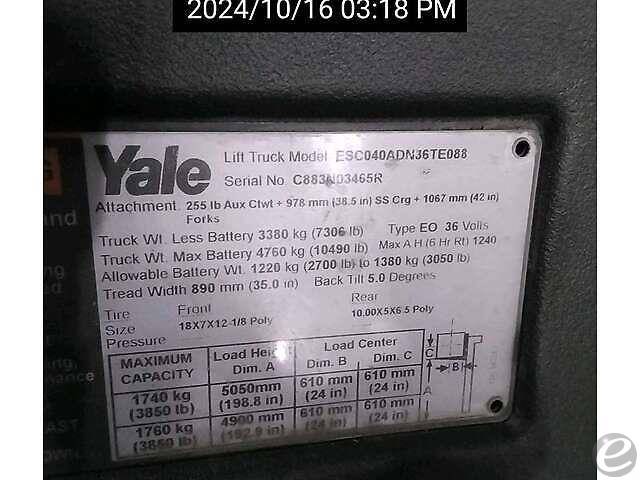 2017 Yale ESC040AD