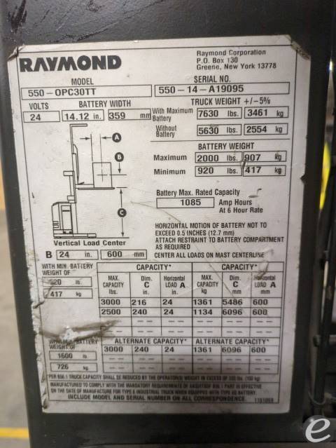 2014 Raymond 550-OPC30TT