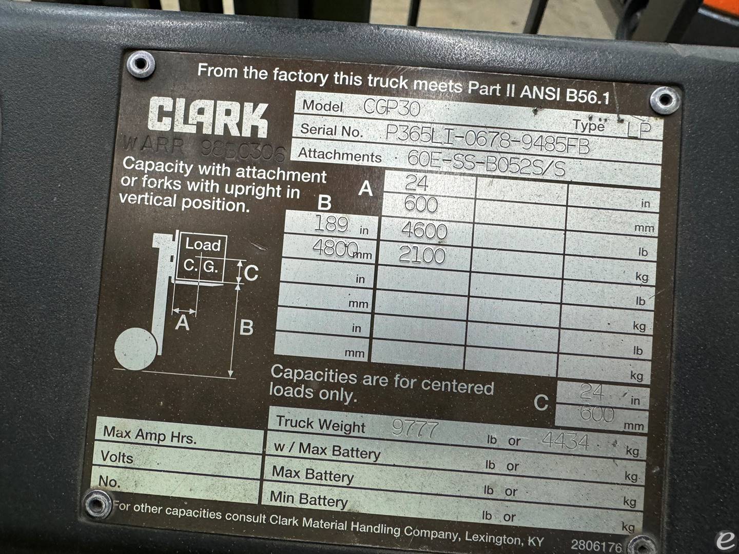 1998 Clark CGP30