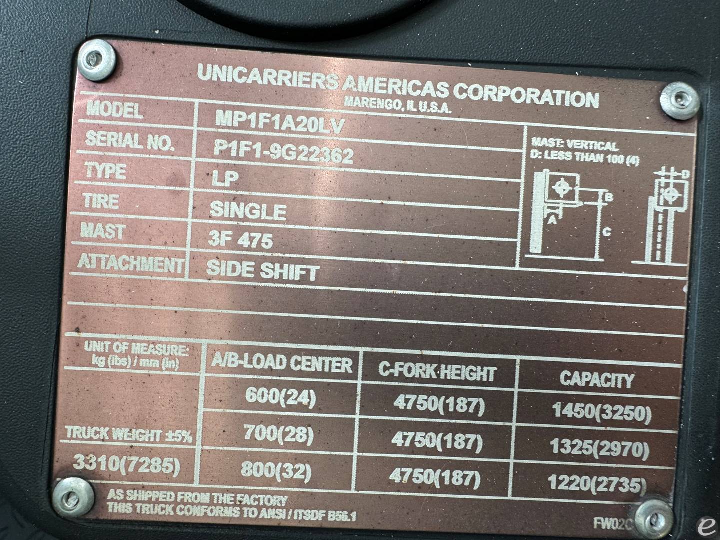 2014 Unicarriers PFS40