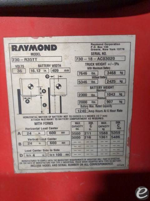 2018 Raymond 730-R35TT