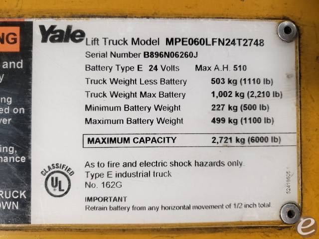 2011 Yale MPE060LFN24T2748