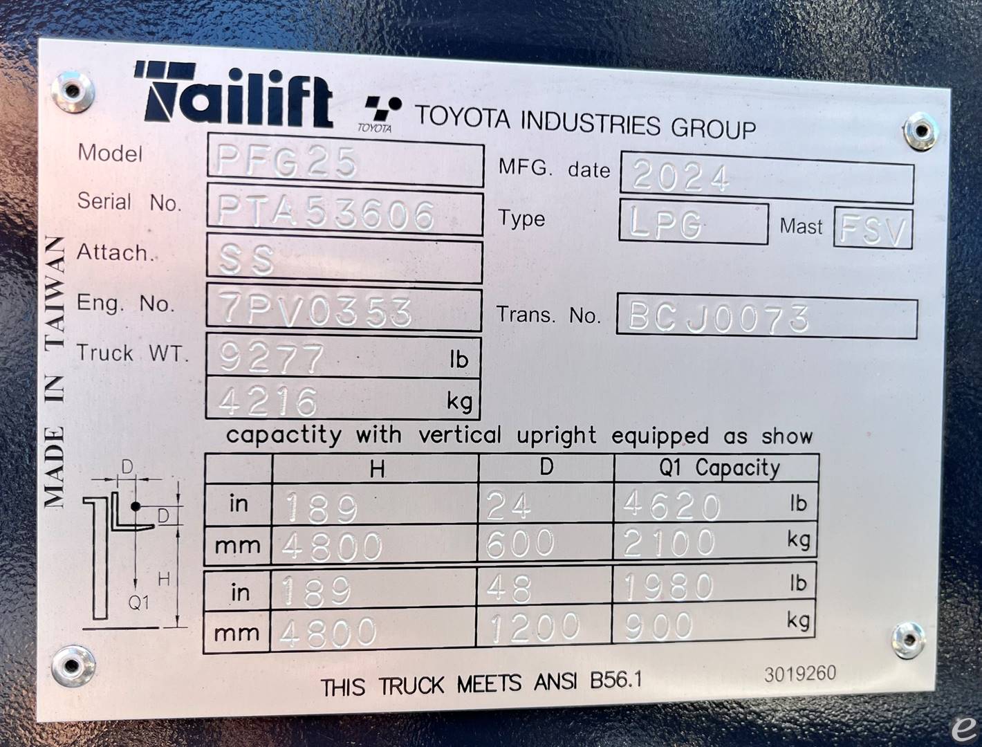 2024 Tailift PFG25