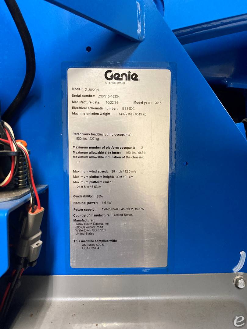 2015 Genie Z30/20N