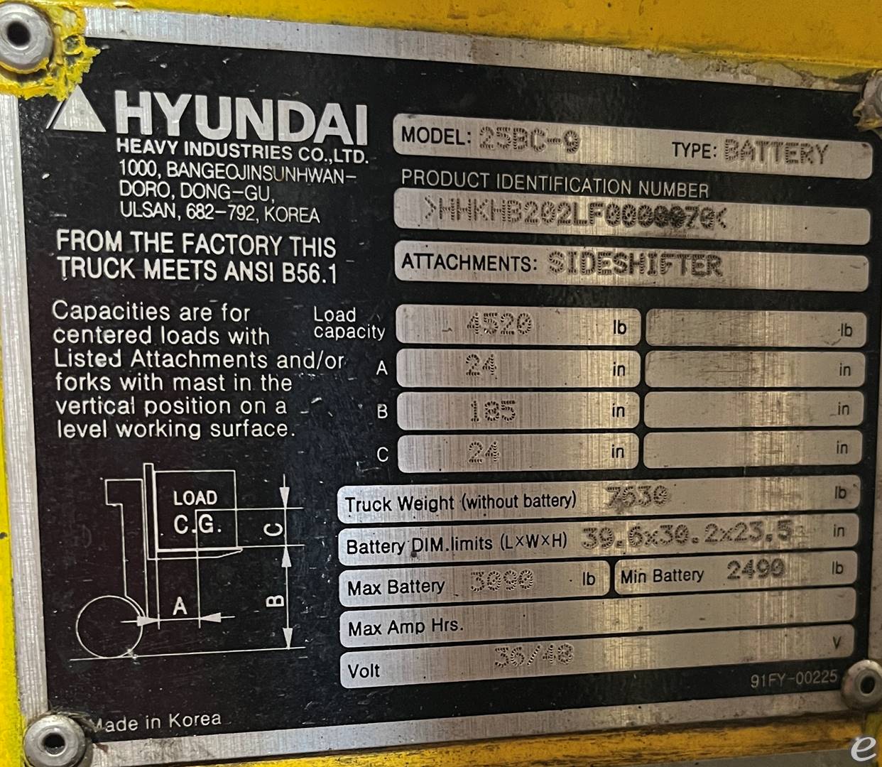 2019 Hyundai 25BC-9