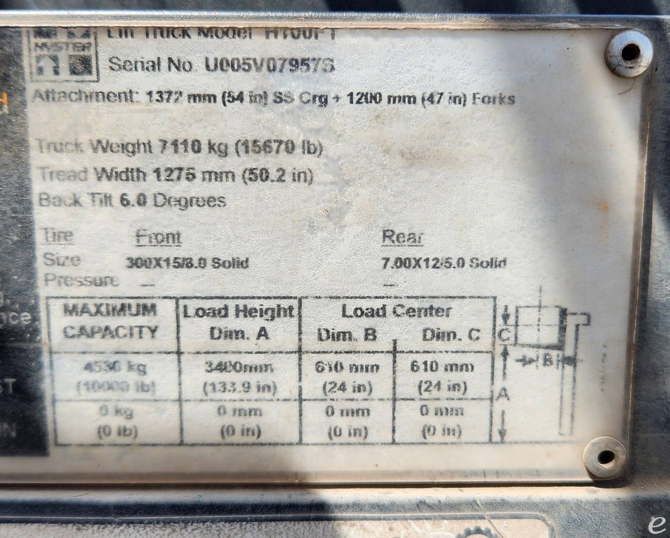 2018 Hyster H100FT