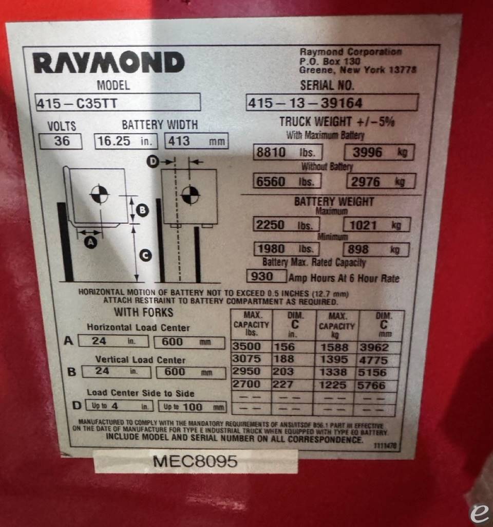 2013 Raymond 415-C35TT