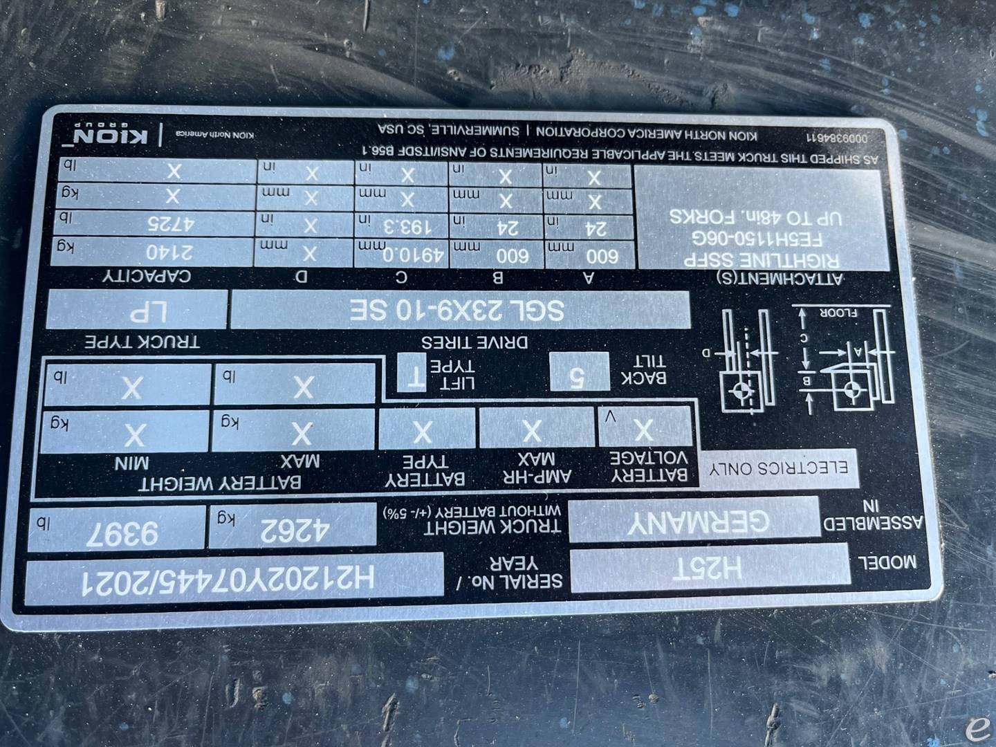 2021 Linde H25T