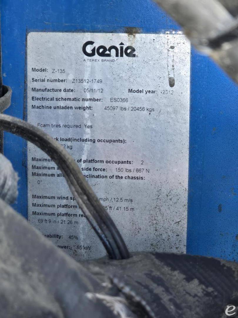 2012 Genie Z135/70