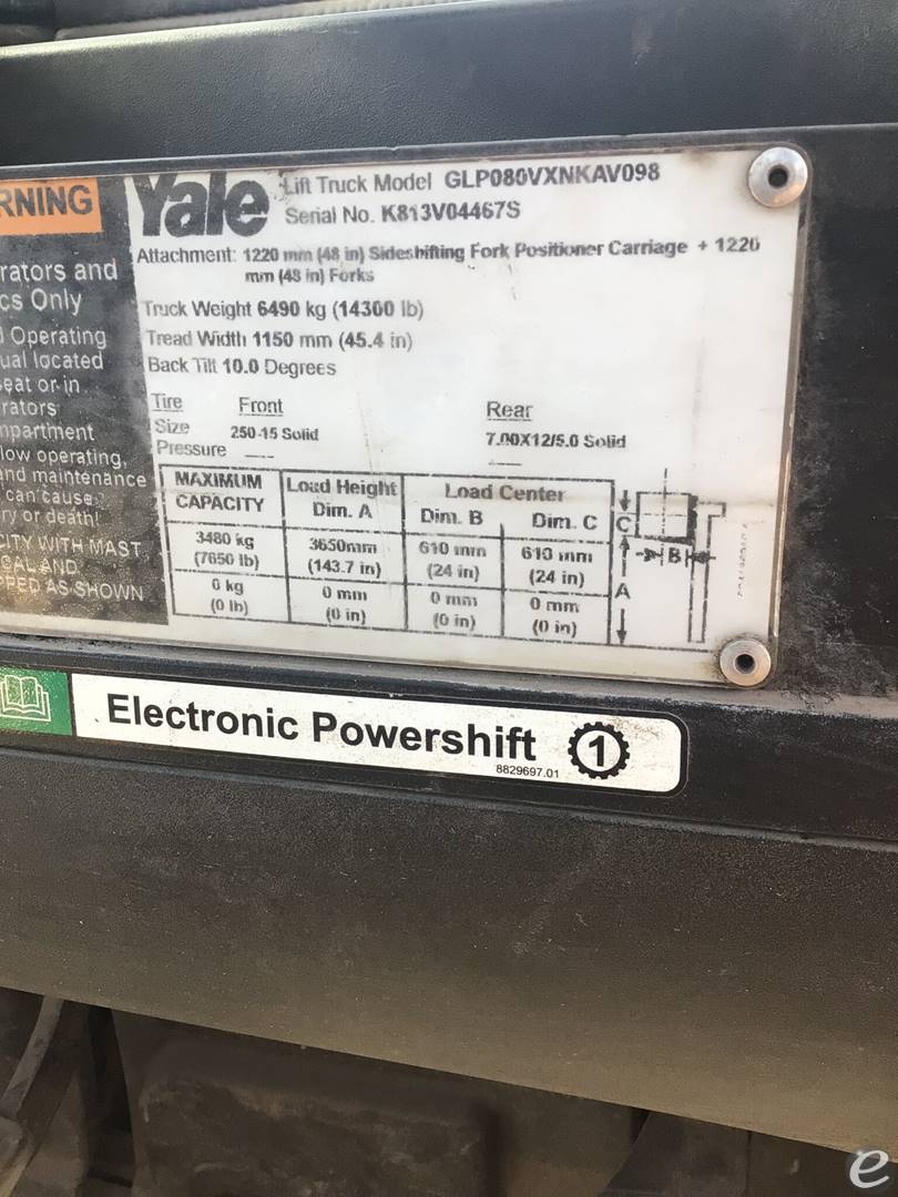 2018 Yale GLP080VXNAV098