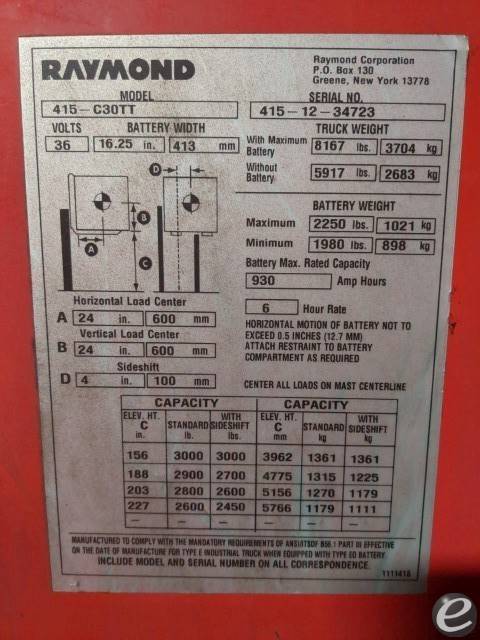 2012 Raymond 415-C30TT