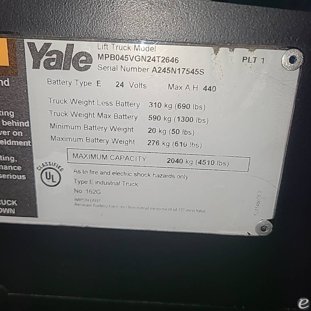 2018 Yale MPB045VG