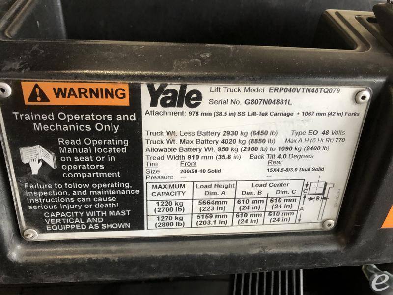 2013 Yale ERP040VT