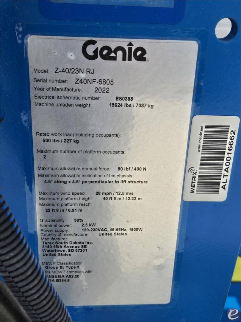 2022 Genie Z40/23N RJ