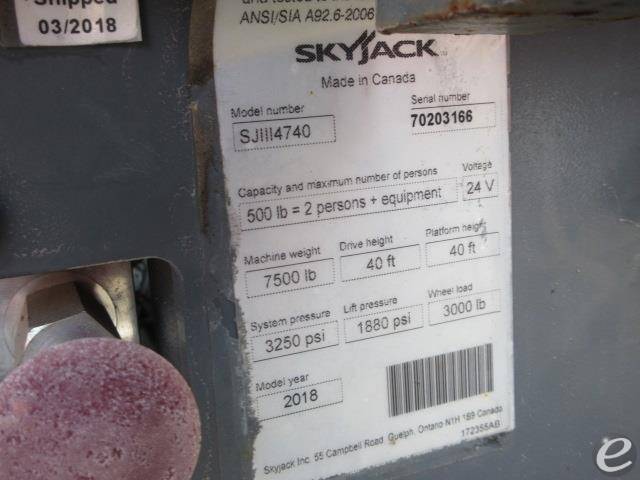 2018 Skyjack SJIII4740