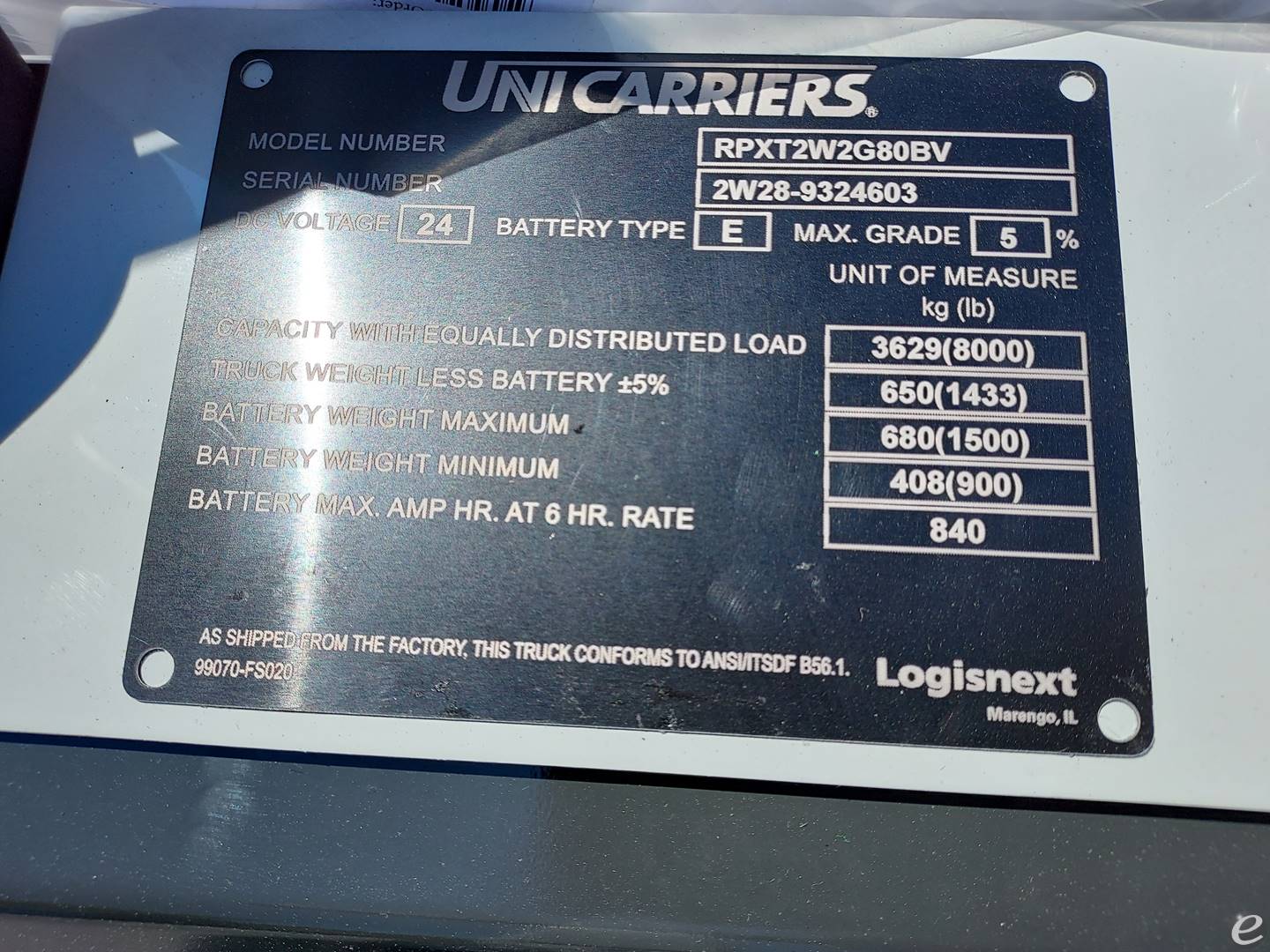 2024 Unicarriers RPX80B