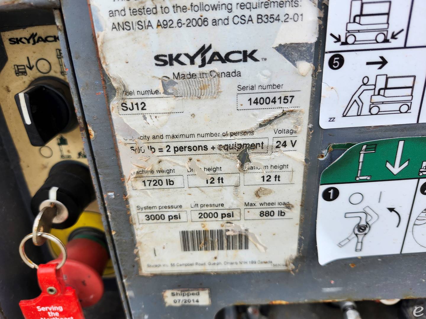 2014 Skyjack SJ12