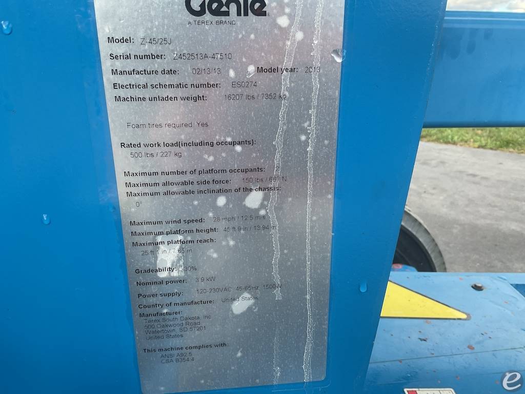 2013 Genie Z45/25J