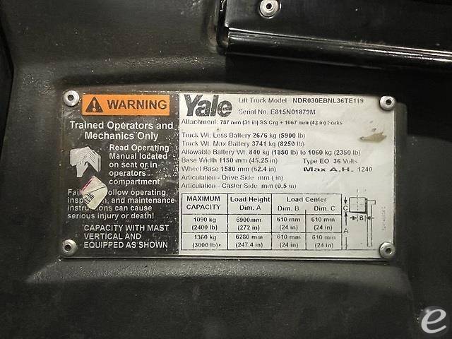 2014 Yale NDR030EB