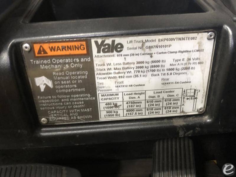 2016 Yale ERP030VT