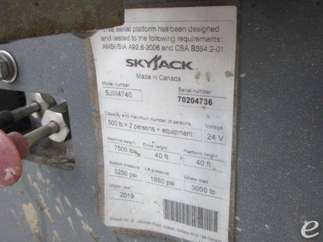 2019 Skyjack SJIII4740