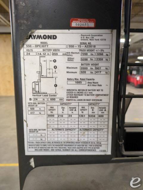 2015 Raymond 550-OPC30TT