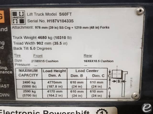 2018 Hyster S60FT