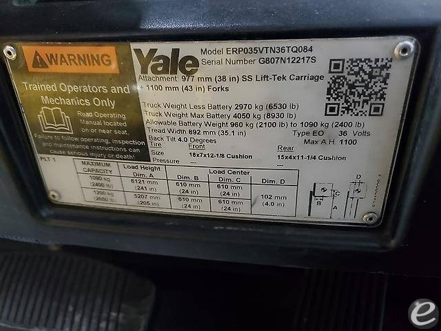 2018 Yale ERP035VT