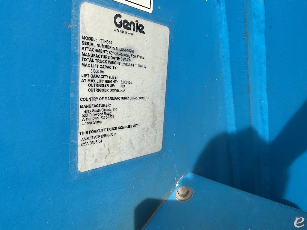 2014 Genie GTH-844