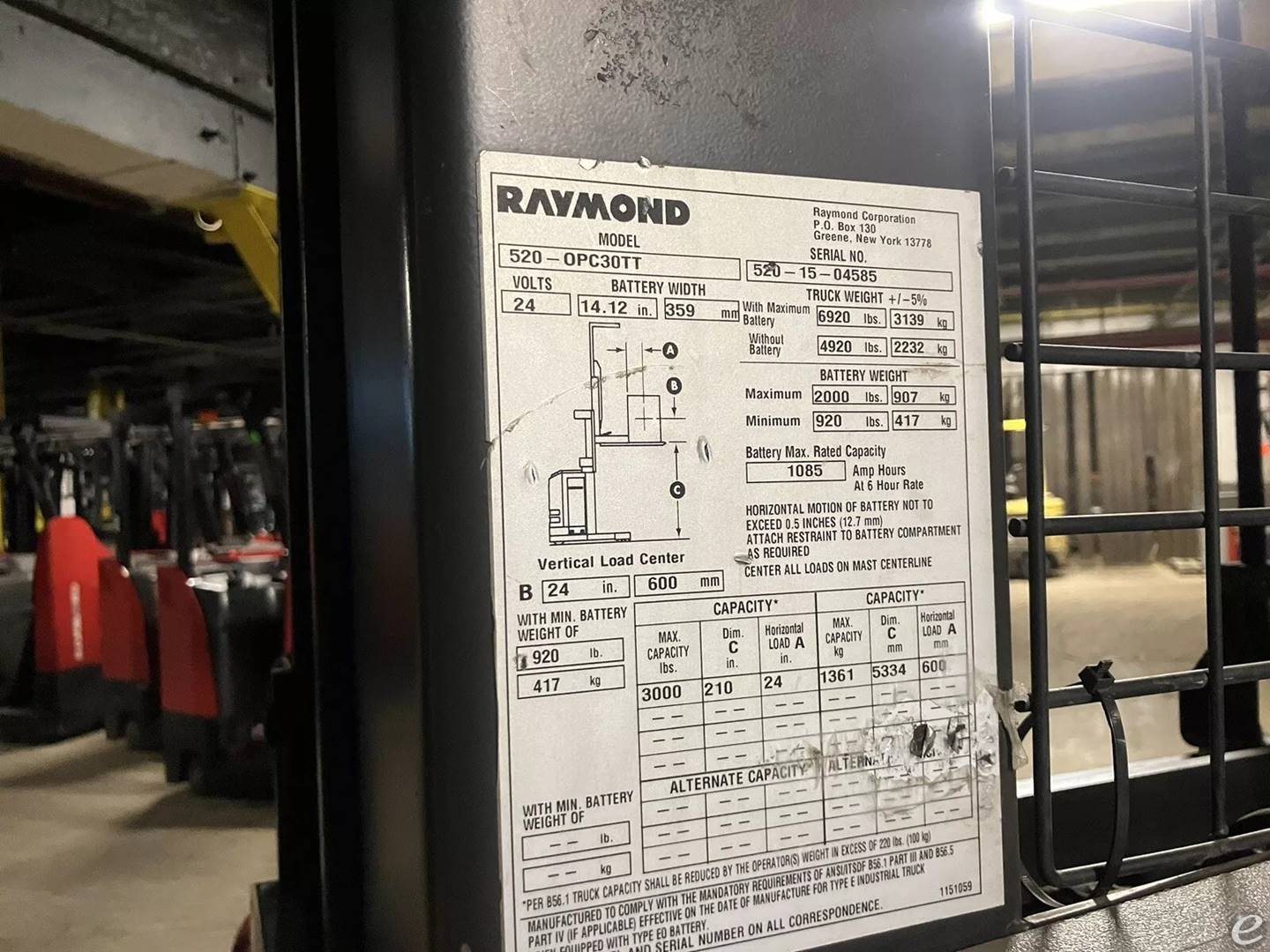 2015 Raymond 520-OPC30TT