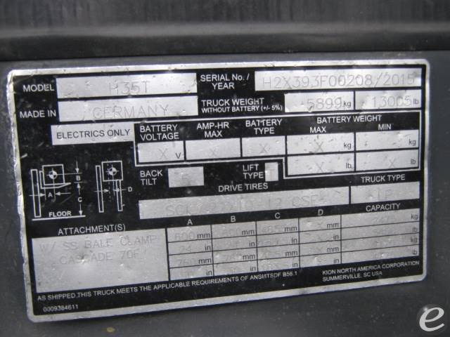 2015 Linde H35T