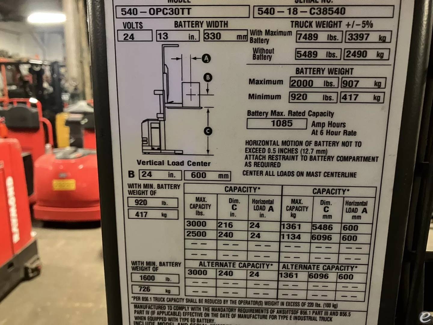 2018 Raymond 540-OPC30TT