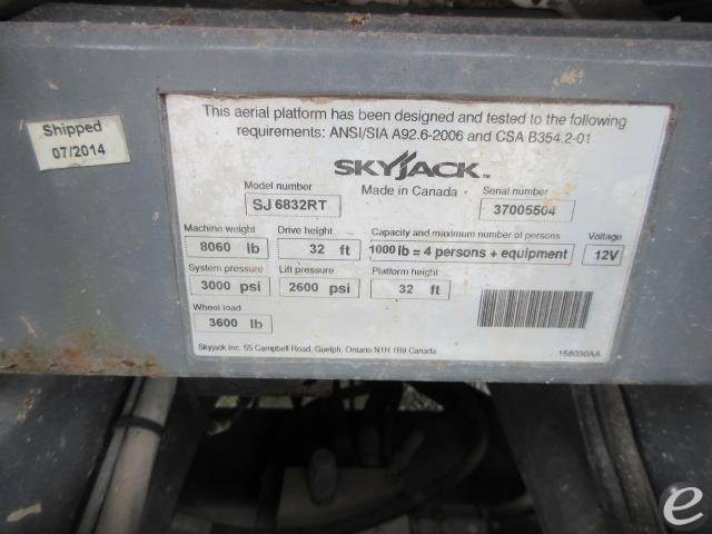 2014 Skyjack SJ6832RT