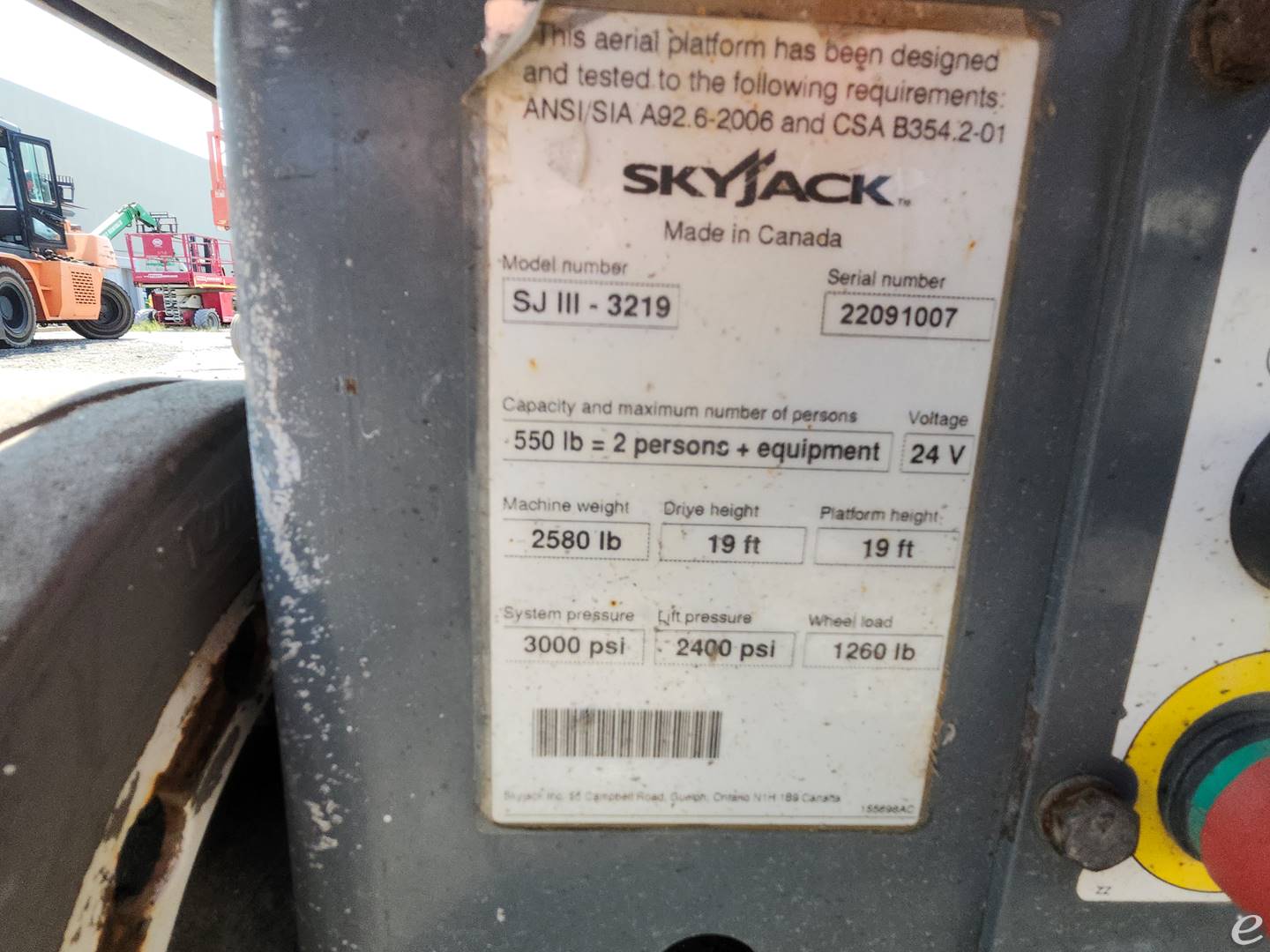 2016 Skyjack SJIII-3219