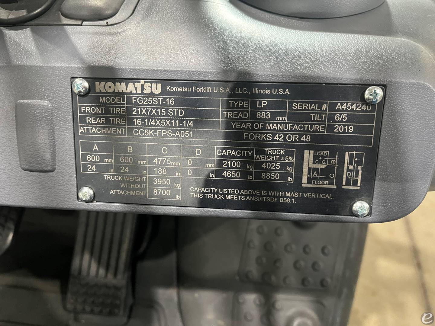 2019 Komatsu FG25ST-16