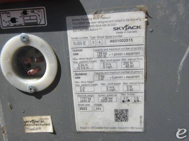 2022 Skyjack SJ20E