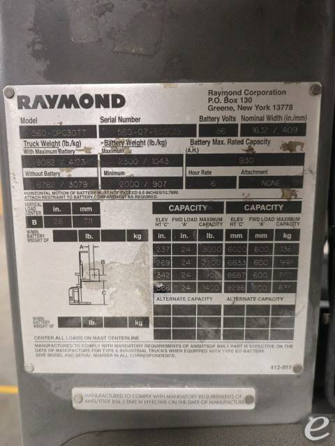 2007 Raymond 560-OPC30TT