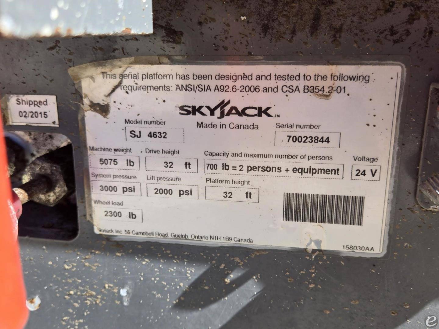 2015 Skyjack SJIII4632